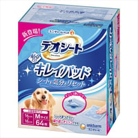デオシート キレイパッド Mサイズ（64枚）【ユニ・チャーム】【 ペット用品 】　　　　　　　　　　　　　　　4520699657935