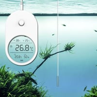 水槽用 デジタル水温計・湿度計・気温計（CR2032対応／コード長100cm）【アクアリウム熱帯魚・爬虫類対応】　　　　　　　　　20220107-1