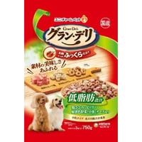 ≪地域限定配送≫【お得なまとめ買い9袋・18袋】グラン・デリ ふっくら仕立て 低脂肪設計 鶏ささみ・ビーフ・緑黄色野菜・小魚・チーズ・角切りビーフ粒入り 750g
