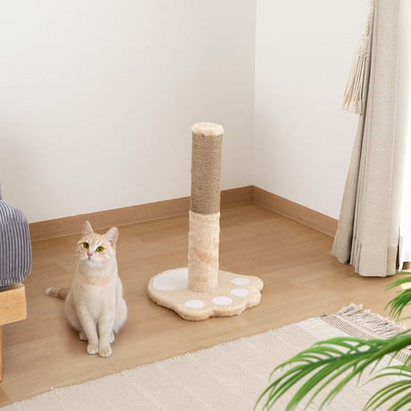 【お得なまとめ買い・4点】爪とぎ ポールタイプ ねこぱんち ブラウン       51249
