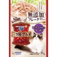 ≪地域限定配送≫【お得なまとめ買い】銀のスプーン 三ツ星グルメ パウチフレーク無添加まぐろ・しらす入りかつお ３５ｇ　［ユニ・チャームペット］