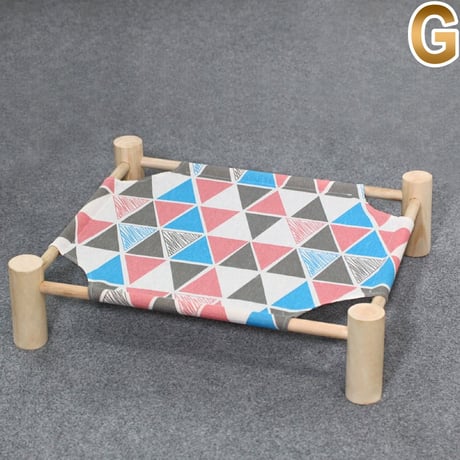 【お得なまとめ買い・3点】ペット用品 ペットベッド ハンモック 組み立て簡単 ねこ 猫 犬 木製簡易ベッド 夏用　　　　　　　　　　　　　　　D-a1382
