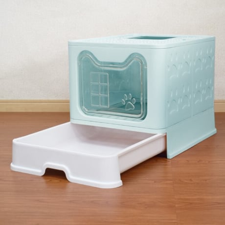 砂が飛び散りにくい 猫トイレ　【引き出し式/大容量/2色】 【猫トイレ本体】　　　　　2203265203
