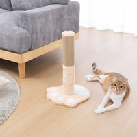 【お得なまとめ買い・4点】爪とぎ ポールタイプ ねこぱんち ブラウン       51249