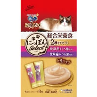 ≪地域限定配送≫【お得なまとめ買い】銀のスプーン 三ツ星グルメ おやつにっぽんSelect総合栄養食とろリッチ2種のアソートまぐろ節＆かつお節使用 ４８ｇ　［ユニ・チャームペット］