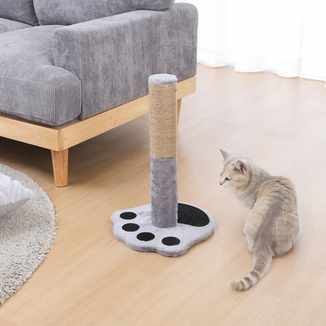 【お得なまとめ買い・4点】爪とぎ ポールタイプ ねこぱんち グレー       51248