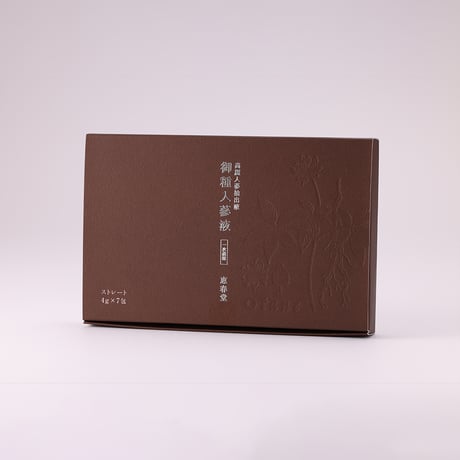御種人蔘液 7包入 一次濃縮／ストレート