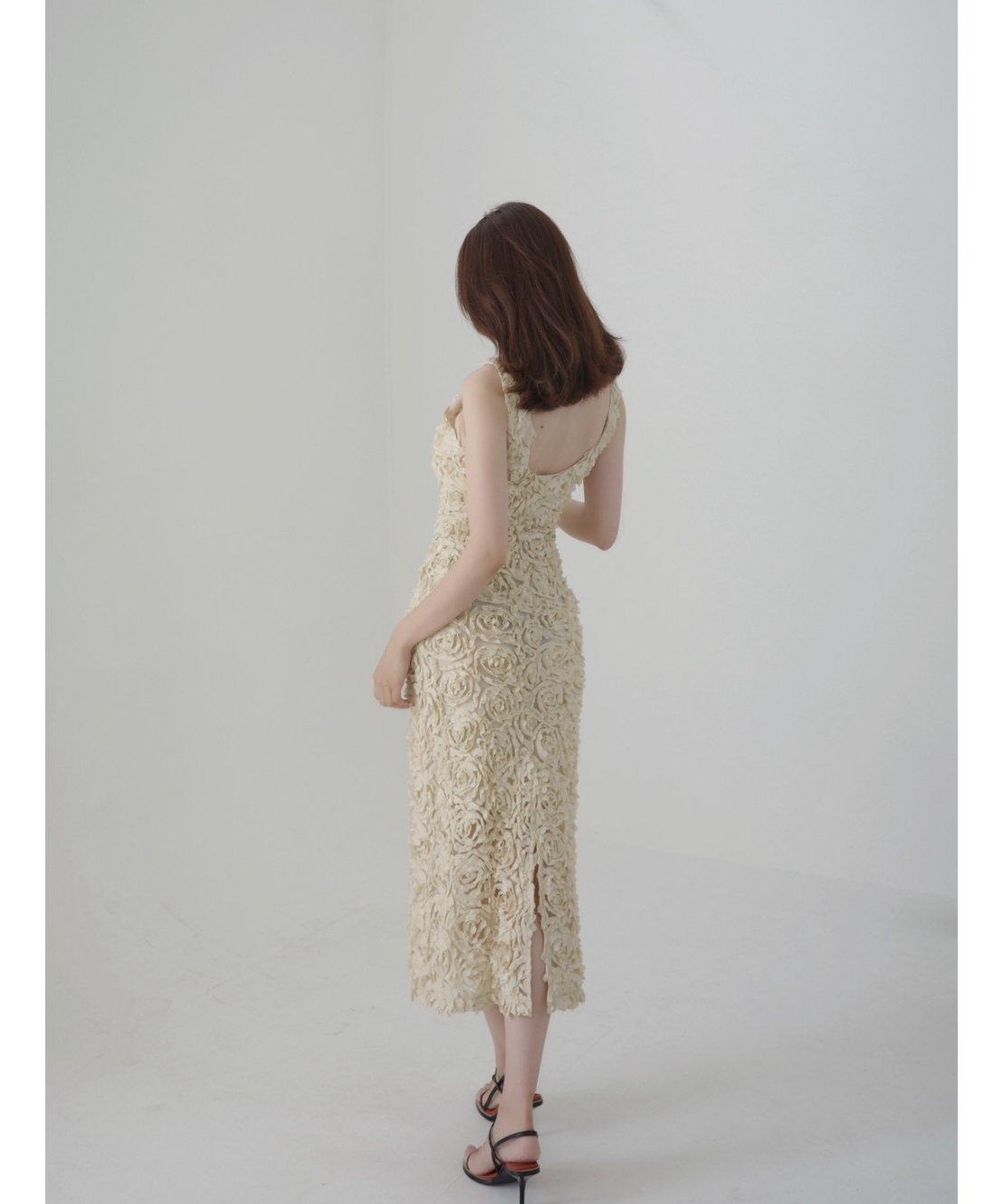 ワンピース bocheron flower mernaid onepiece beige flower mernaid onepiece beige | BOCHERON