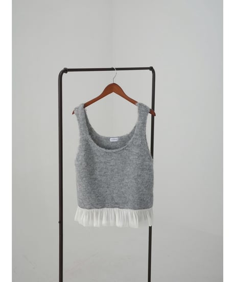 Layered Knit Sleeveless Top(トップス）