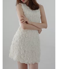 Rose Floral Texture Mini Dress