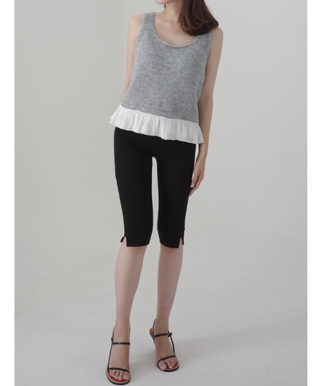 Layered Knit Sleeveless Top(トップス）