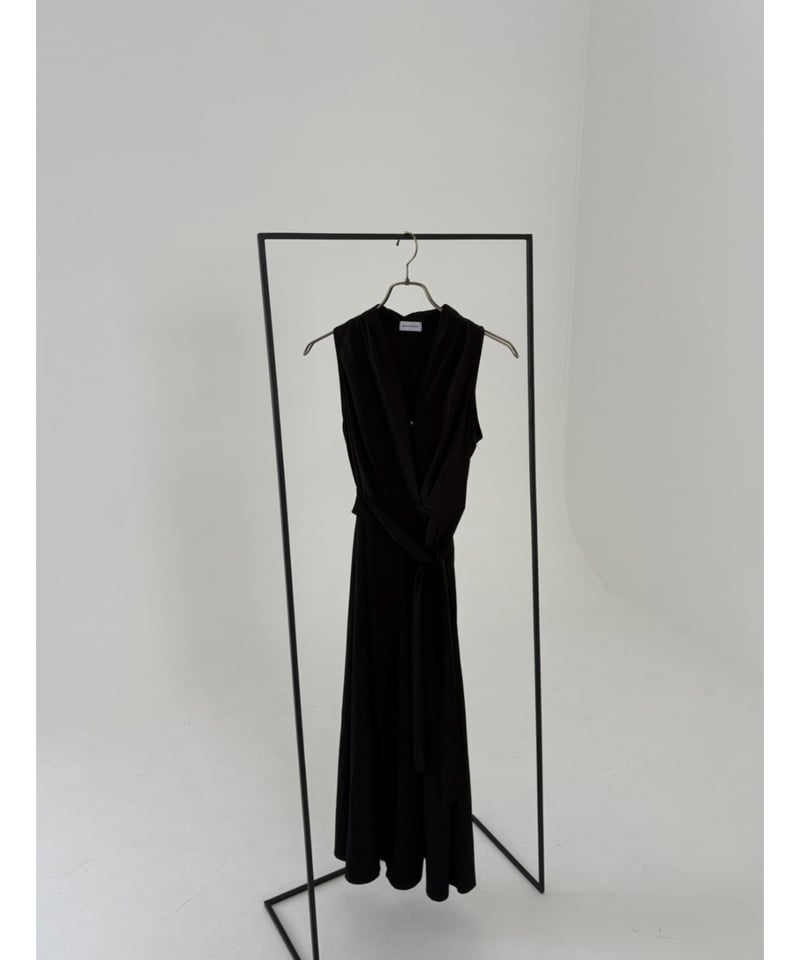 Sleeveless Wrap-Style Flare Dress | BOCHERON