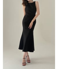 Elegant mermaid Silhouette Sleeveless Black Dress