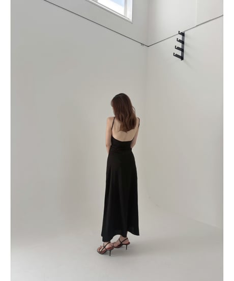 Satin Backless Slip Dress