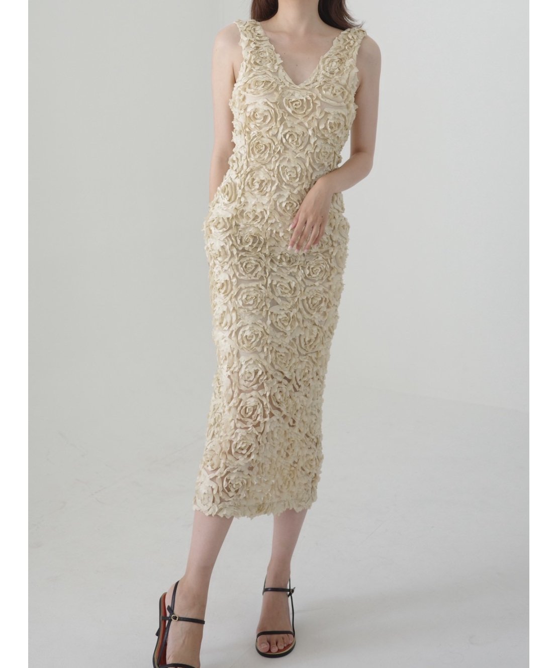 ワンピース BOCHERON flower mernaid onepiece flower mernaid onepiece beige | BOCHERON
