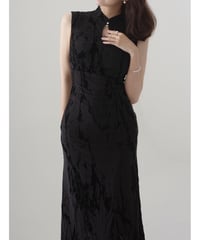 Chic Textured Sleeveless Midi Dress