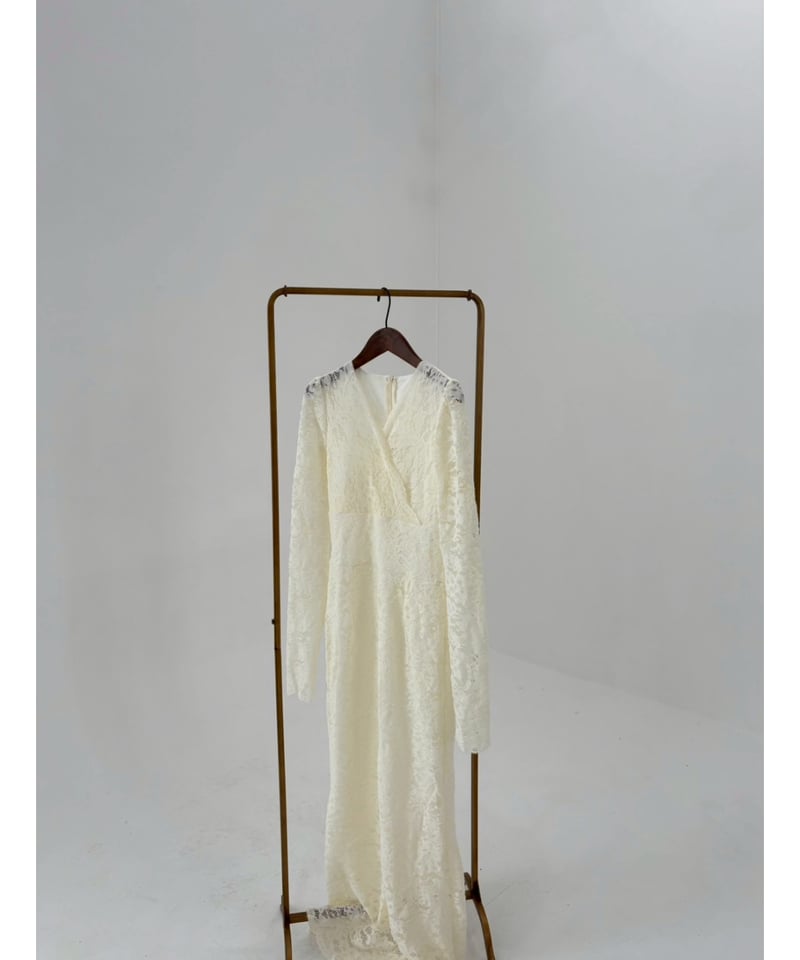 最終値下げBOCHERON Elegant Lace Long Dress 予約販売】Elegant Lace Long Dress white | BOCHERON
