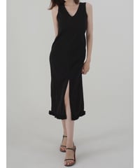 Elegant Front Slit Sleeveless Dress