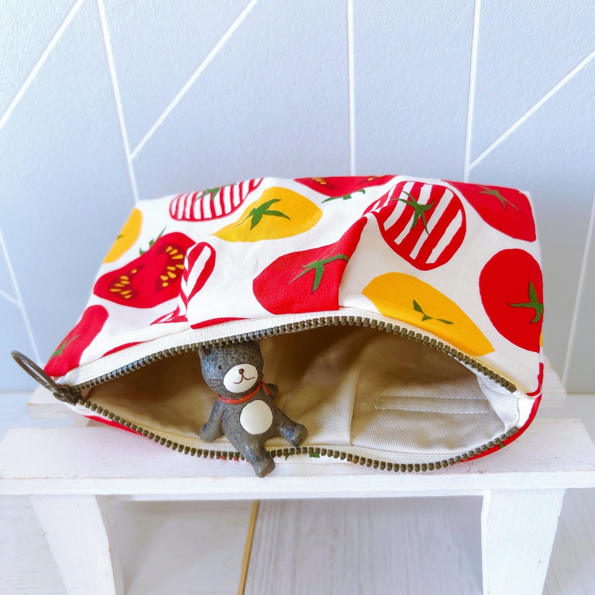 定番ポーチ 元気が出るトマトポーチ | handmade.aya