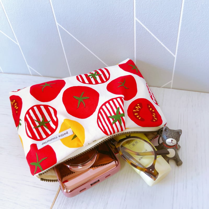 定番ポーチ 元気が出るトマトポーチ | handmade.aya