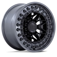 BLACK RHINO ALPHA 17X9.0 +0 127-5H MATTE BLACK WITH GUNMETAL LIP 1本