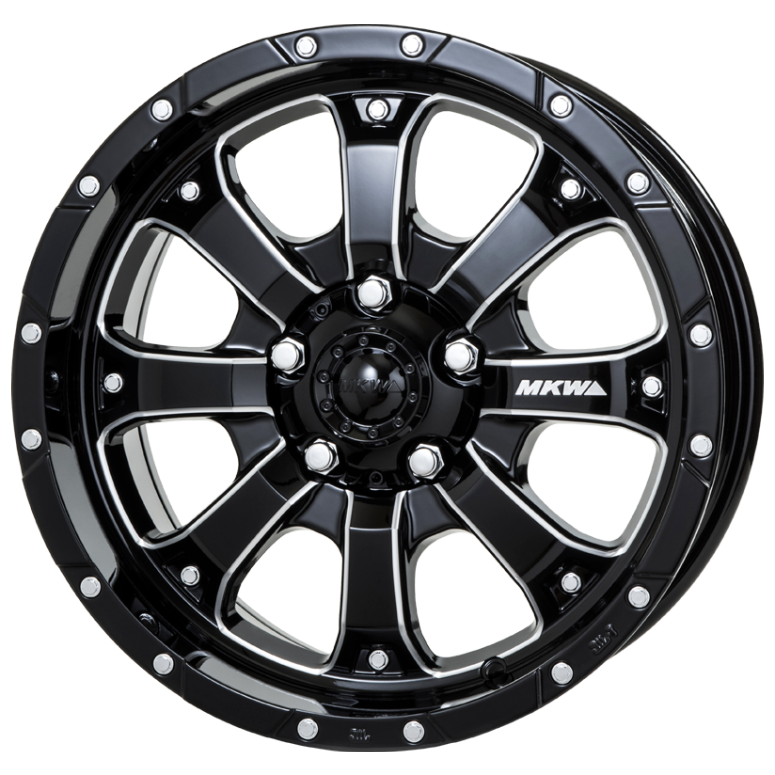 MKW  MK-46 17インチホイール MKW MK-46 M/L+ 16X8.0 +17 114.3-5H MILLED BLACK