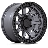 BLACK RHINO CALICO 17X8.5 +0 139.7-6H MATTE GUNMETAL W/ MATTE BLACK LIP 1本