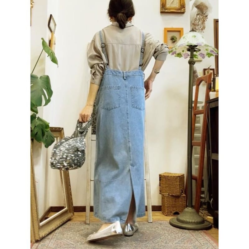 ☆本日限定お値下げ☆ ROSIEE ロージー デニムジャンスカ ブラック ROSIEE/ロージーの デニムジャンスカ R712709 手洗い可能