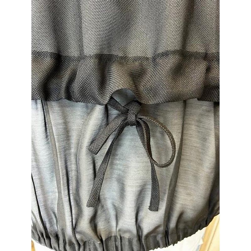 ラリアムー　メッシュ ブルゾン ロング丈 Lallia Mu／ラリアムーのギャザーネックメッシュブルゾン/2512285