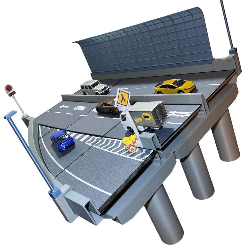 1:64 高速道路 合流基本セット | ミニカージオラマの「ユージン