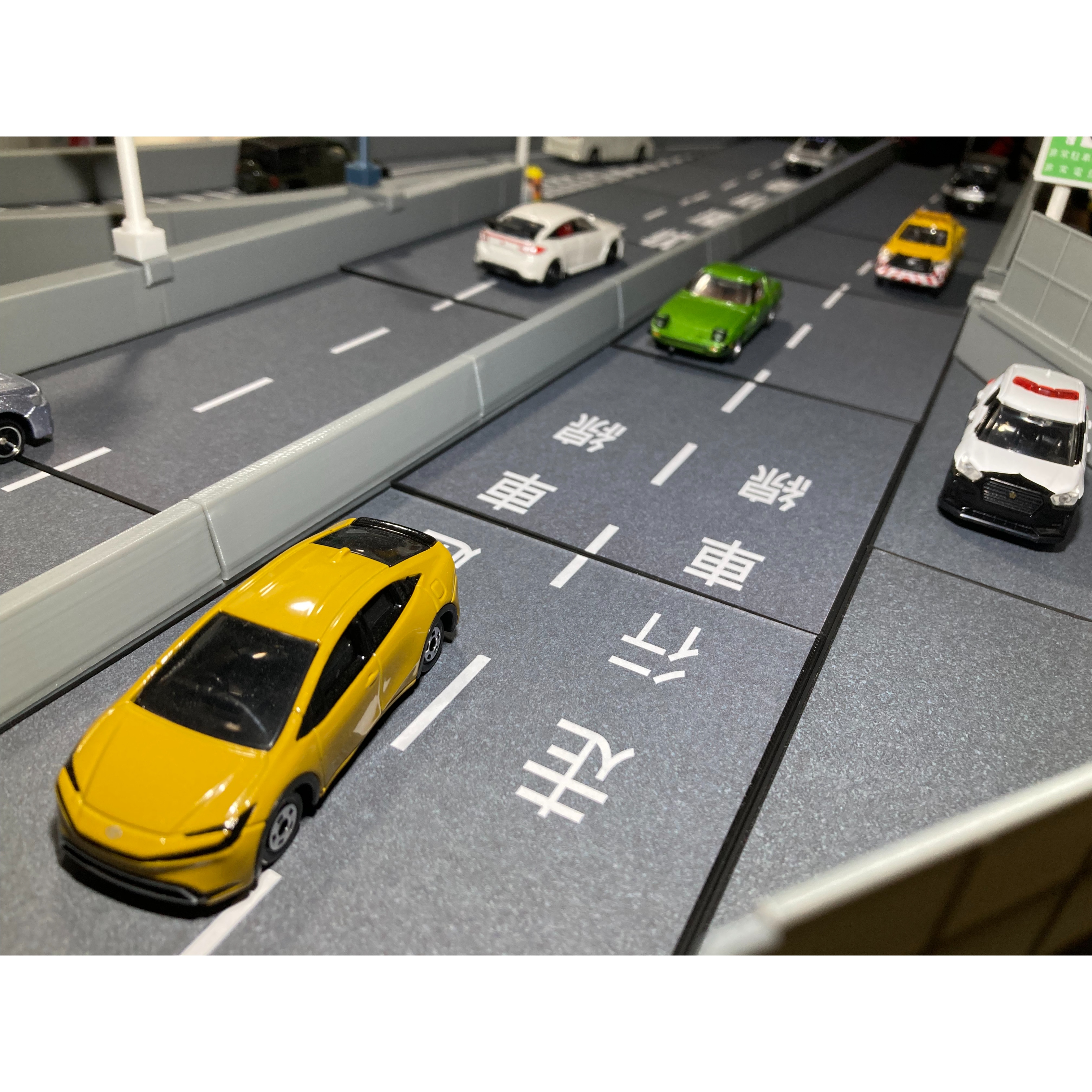 1:64 ミニカージオラマ 非常駐車帯合流カーブセット original