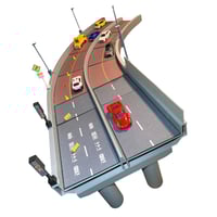 1:64 高速道路 非常駐車帯合流カーブセット | ミニカージオラマの