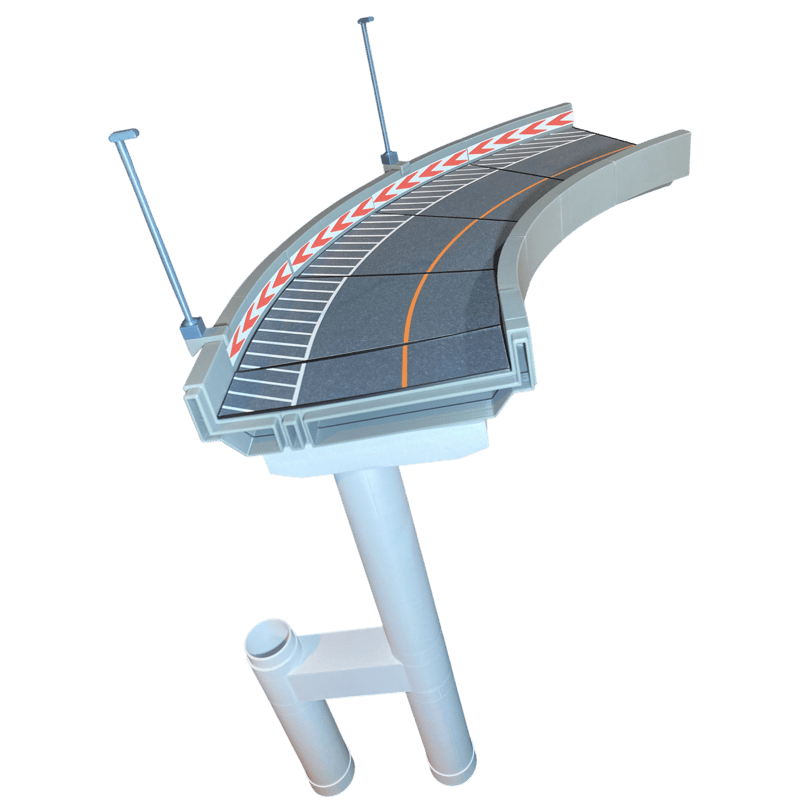 1:64 ミニカージオラマ 高速道路 合流基本アソートセット 1:64 高速道路 基本セット | ミニカージオラマの「ユージンモデル」