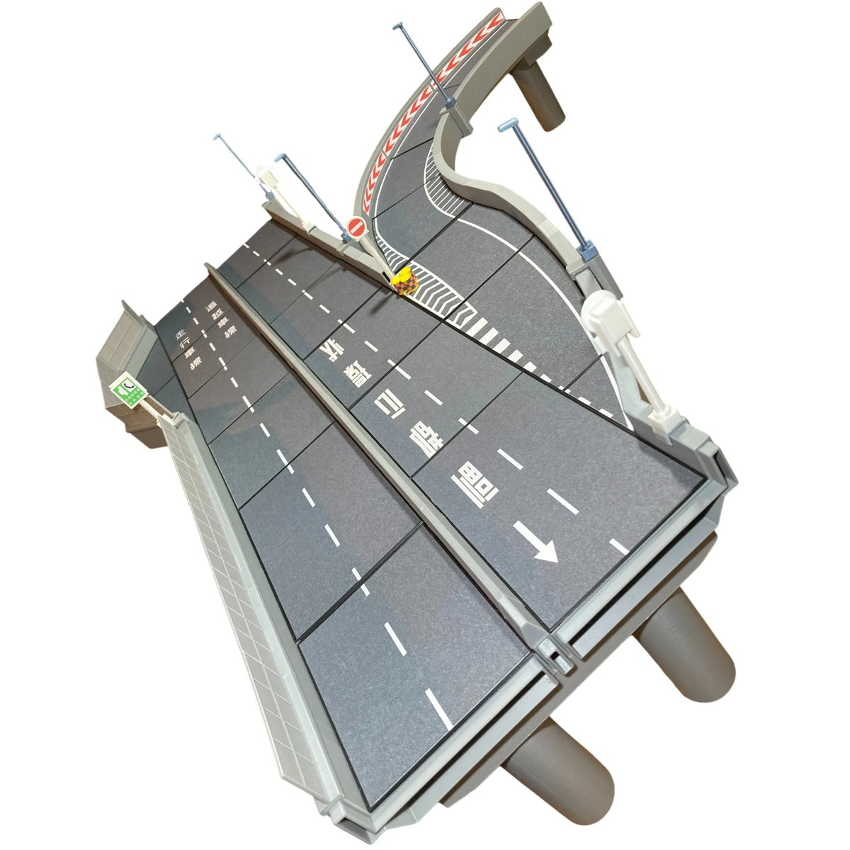 1:64 高速道路 非常駐車帯合流カーブセット | ミニカージオラマの