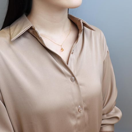 ネックレス シトリン 天然石 しずくネックレス 一粒 アクセサリー ゴールド シンプル カジュアル 華奢 重ね付け シルバー925 S925 ステンレス chsm-14621-cit