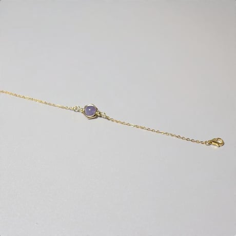 誕生石 ブレスレット チェーン タンザナイト 12月 華奢 細身 重ねづけ　chsm-14656-tan