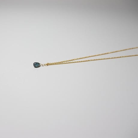 ネックレス インディゴ ブルー カイヤナイト 天然石 しずくネックレス 一粒 アクセサリー ゴールド シルバー925 ステンレス chsm-14621-ibkya