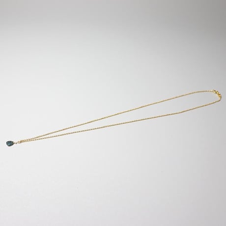 ネックレス インディゴ ブルー カイヤナイト 天然石 しずくネックレス 一粒 アクセサリー ゴールド シルバー925 ステンレス chsm-14621-ibkya
