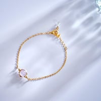 誕生石 ブレスレット チェーン アメジスト 2月 華奢 細身 重ねづけ　chsm-14656-ame