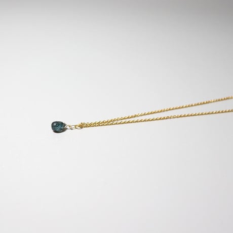 ネックレス インディゴ ブルー カイヤナイト 天然石 しずくネックレス 一粒 アクセサリー ゴールド シルバー925 ステンレス chsm-14621-ibkya