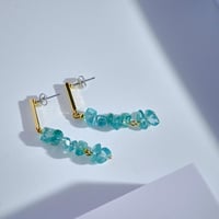 ピアス アパタイト 天然石 さざれ石 さざれ スティック 　chsm-14769-apa