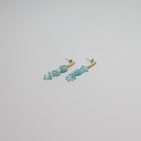 ピアス アパタイト 天然石 さざれ石 さざれ スティック 　chsm-14769-apa
