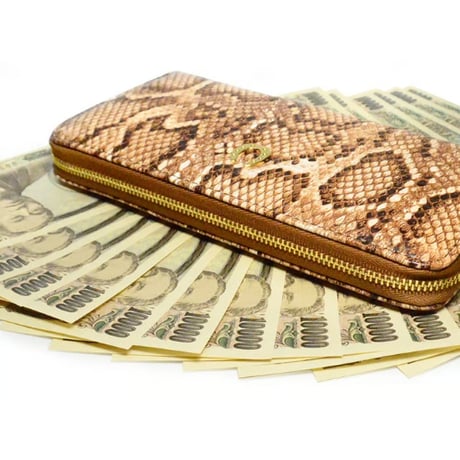 パイソン 長財布 メンズ レディース 金運 財運 一粒万倍 一粒万倍日 幸運 全3色 蛇柄 開運祈願 【送料無料】 11289