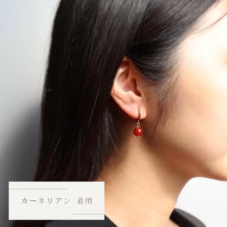 一粒 フープ イヤリング ピアス ゴールド ※選べる10種類 【メール便送料無料】 14661