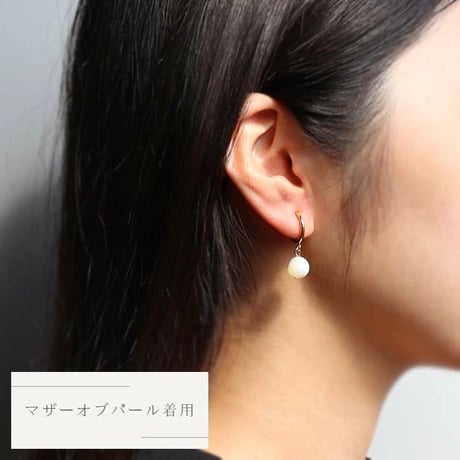 一粒 フープ イヤリング ピアス ゴールド ※選べる10種類 【メール便送料無料】 14661