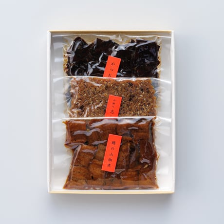 詰合せ2 ＜鰻の山椒煮＋山椒入しらす煮＋かつお昆布＞