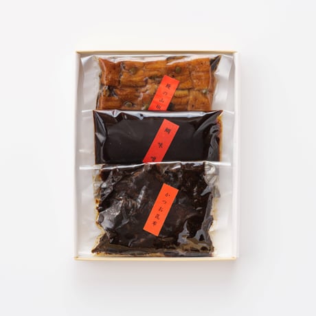 詰合せ3 ＜かつお昆布＋鯛味噌＋鰻の山椒煮＞