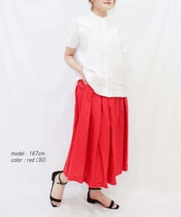 リネンタックスカート【30レッド】