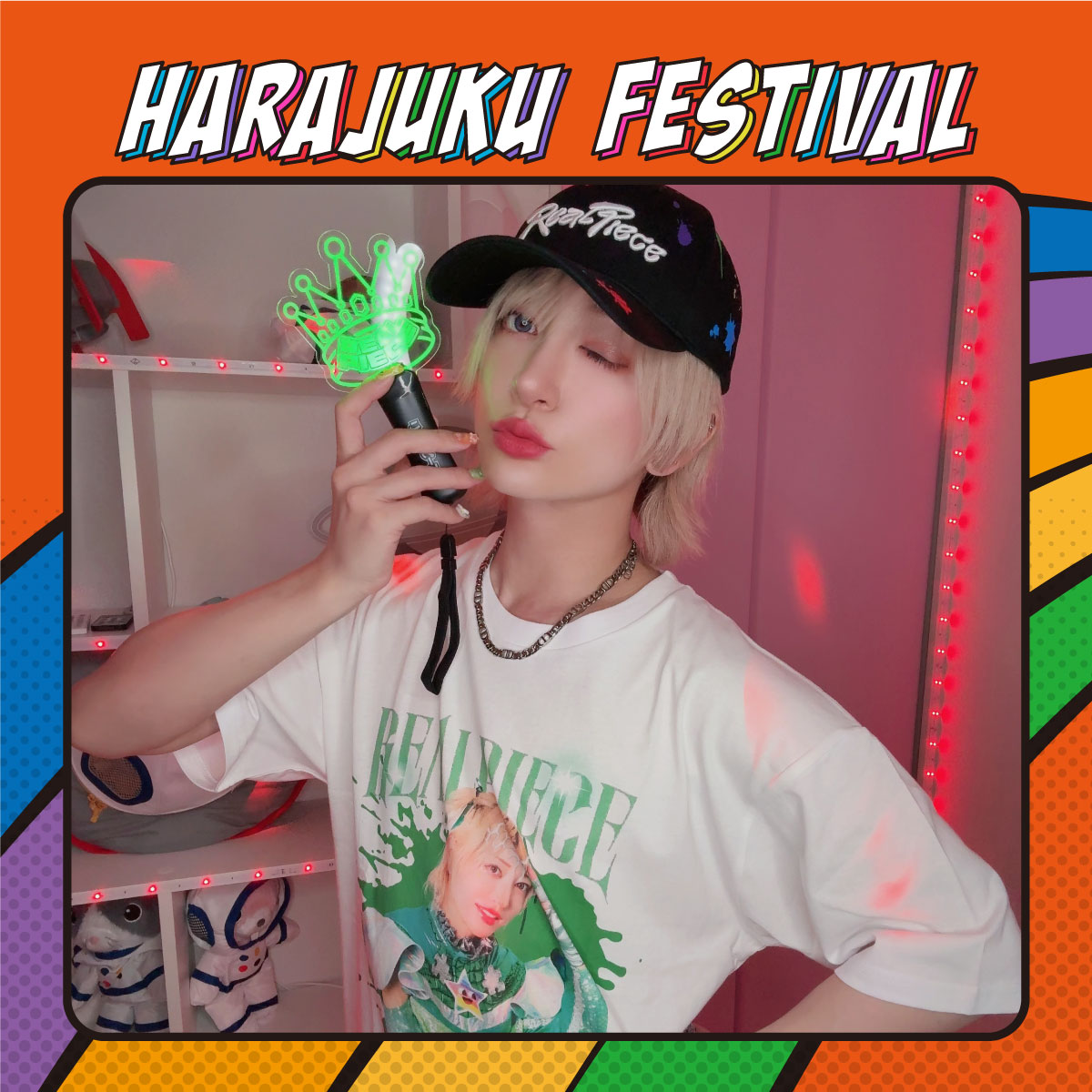 【通販限定】原宿戦隊リアルピースTシャツWHITE なお　新品 通販限定】原宿戦隊リアルピースTシャツWHITE／こぺ | Harajuku Festiva