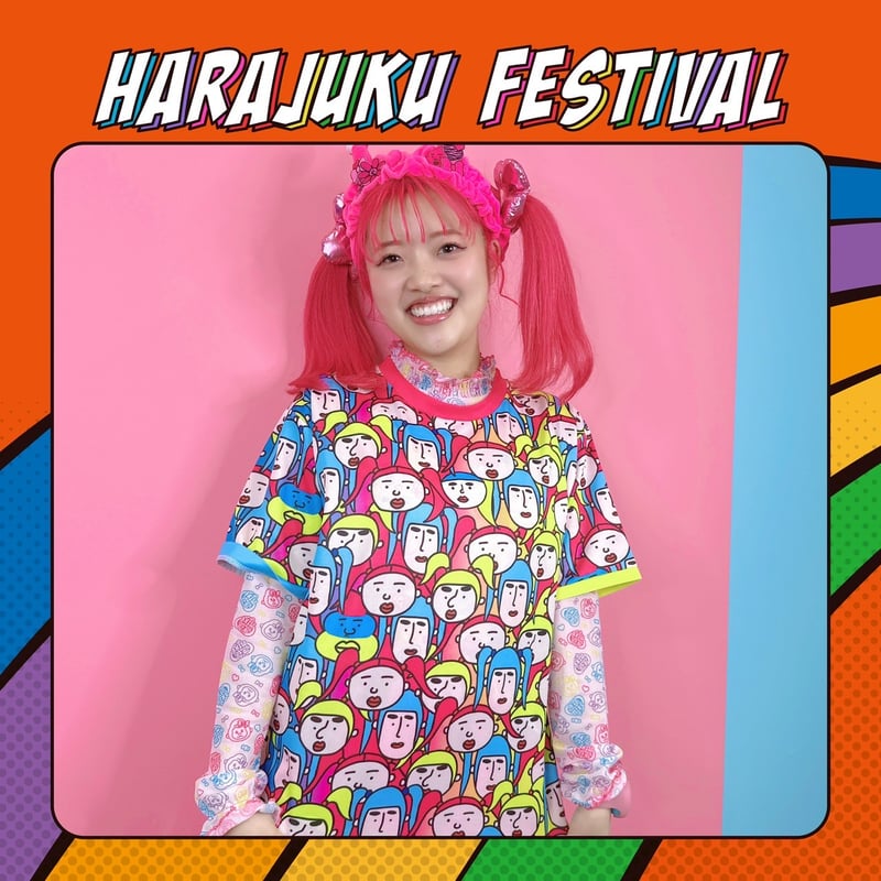 竹ぱら顔カオスTシャツ | Harajuku Festival Official Onlin